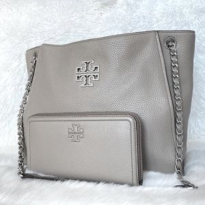 ✨Tory Burch Grey Leather Bundle Set